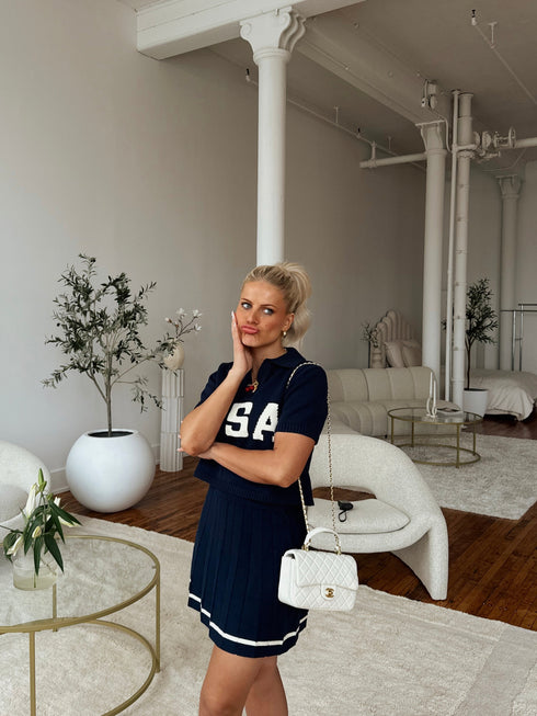 Game, Set, Match Knit Skirt